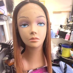 100% Brazilian Human Hair lace wig 14 in